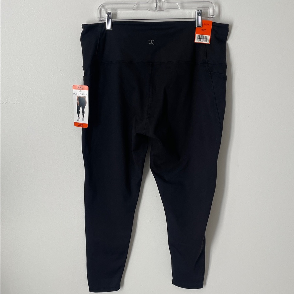 Danskin Women's Ultra High Legging Tight with Pockets XXL. Black Salt / Z7 - Picture 2 of 8